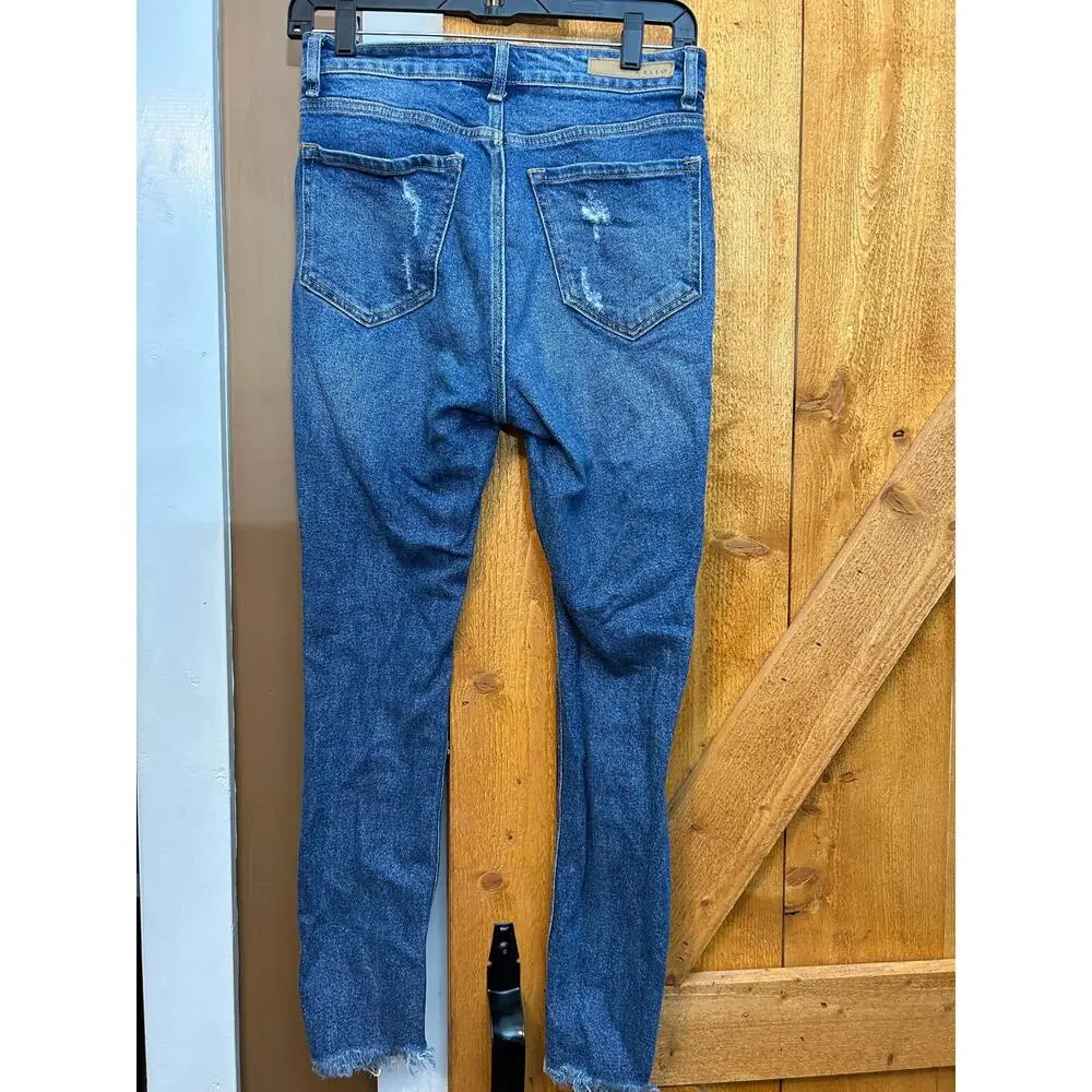 Women's Junior Size 3 Cello Distressed GUC Busted Knee Skinny - Picture 2 of 8